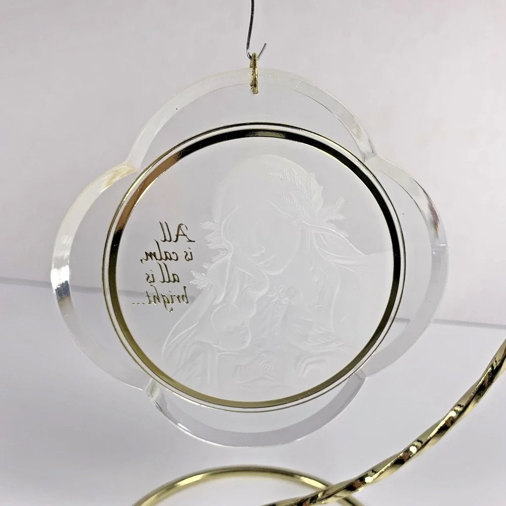 Hallmark‎ 1984 Keepsake Madonna and Child Acrylic Christmas Ornament